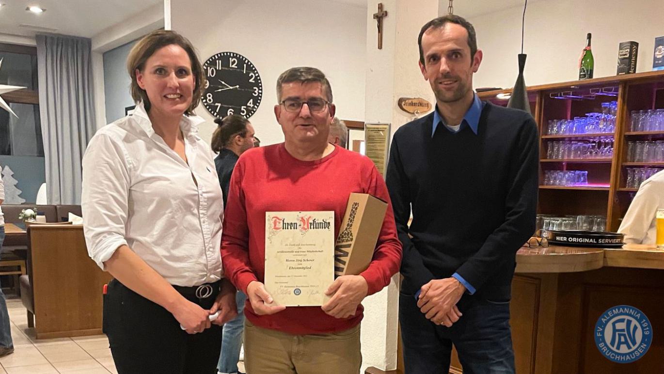 Ehrung von Jörg Scherer